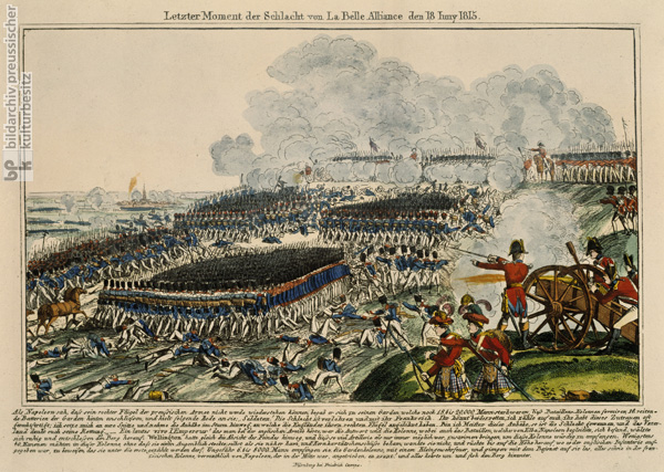 Letzter Moment der Schlacht von Waterloo (La Belle Alliance) am 18. Juni 1815 (19. Jahrhundert)